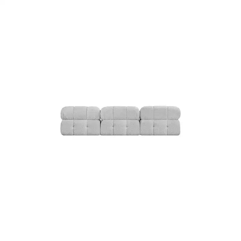 Meridian Furniture, Canapé modulable Ames en tissu bouclé gris