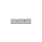 Meridian Furniture, Canapé modulable Ames en tissu bouclé gris
