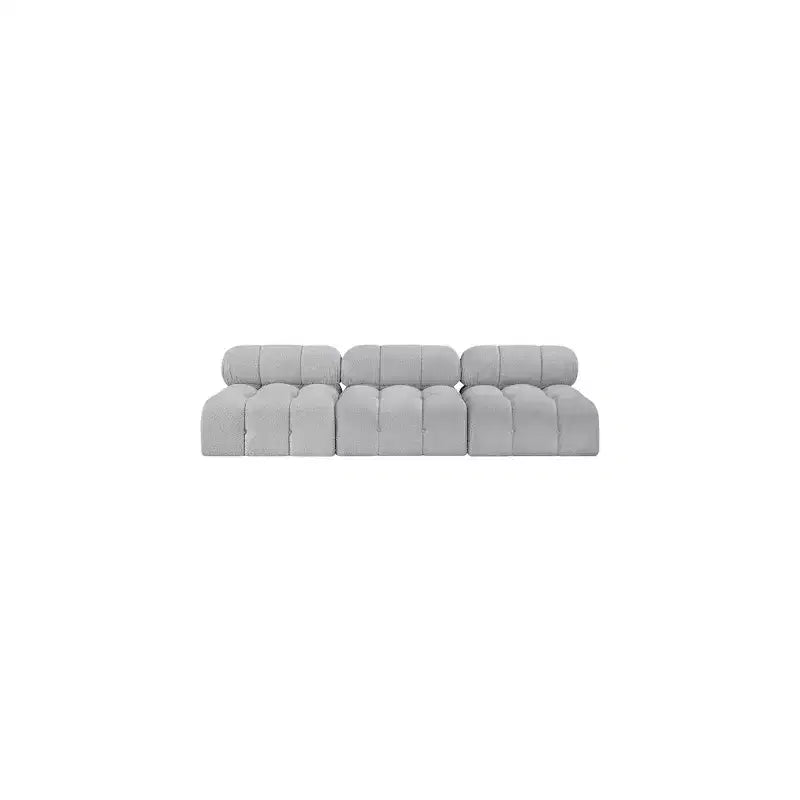 Meridian Furniture, Canapé modulable Ames en tissu bouclé gris