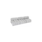 Meridian Furniture, Canapé modulable Ames en tissu bouclé gris