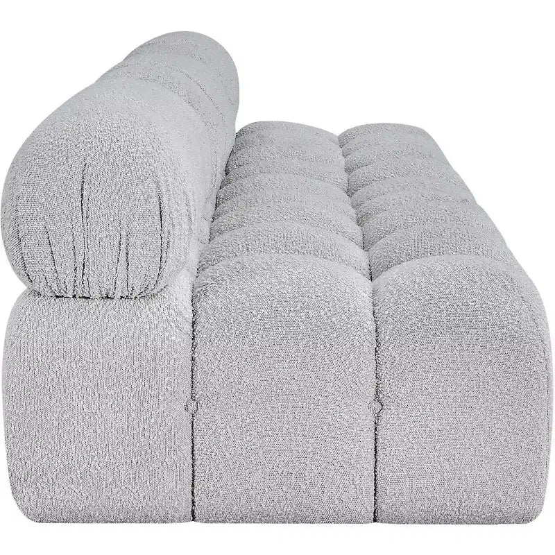 Meridian Furniture, Canapé modulable Ames en tissu bouclé gris