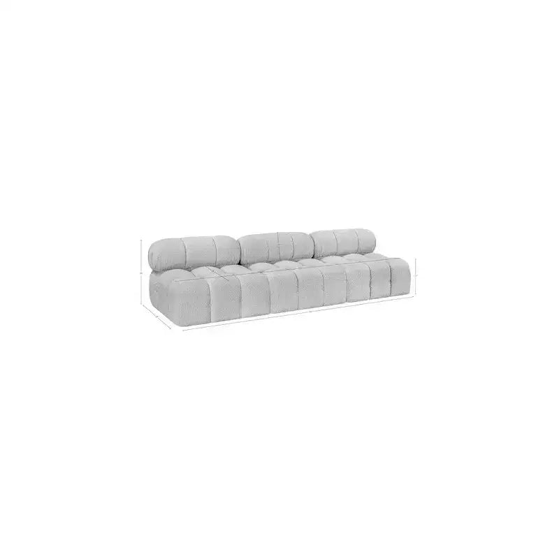 Meridian Furniture, Canapé modulable Ames en tissu bouclé gris