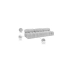 Meridian Furniture, Canapé modulable Ames en tissu bouclé gris