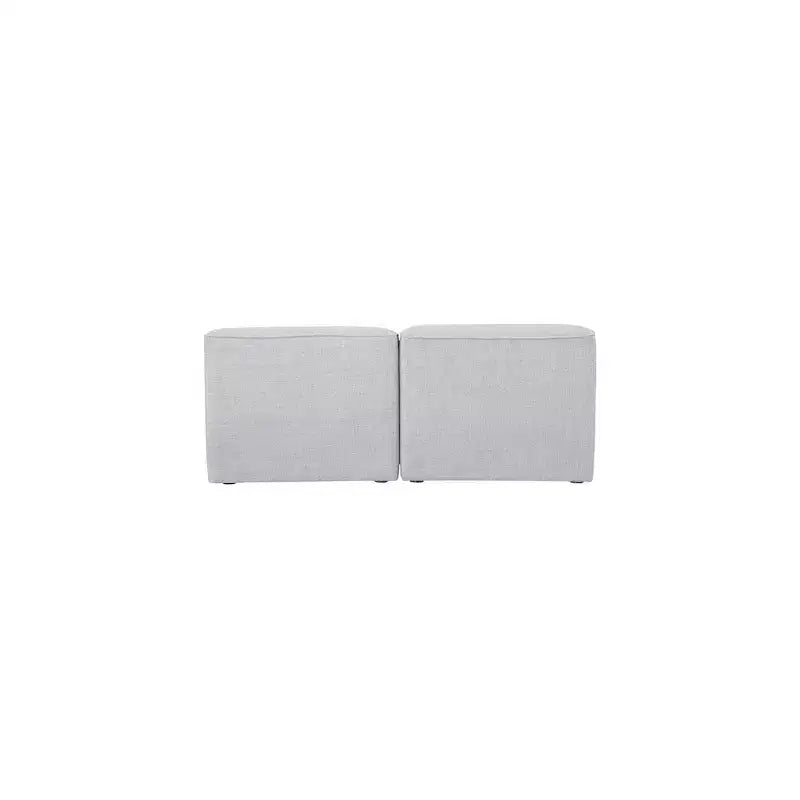 Meridian Furniture, Canapé modulable Miramar en tissu texturé lin résistant