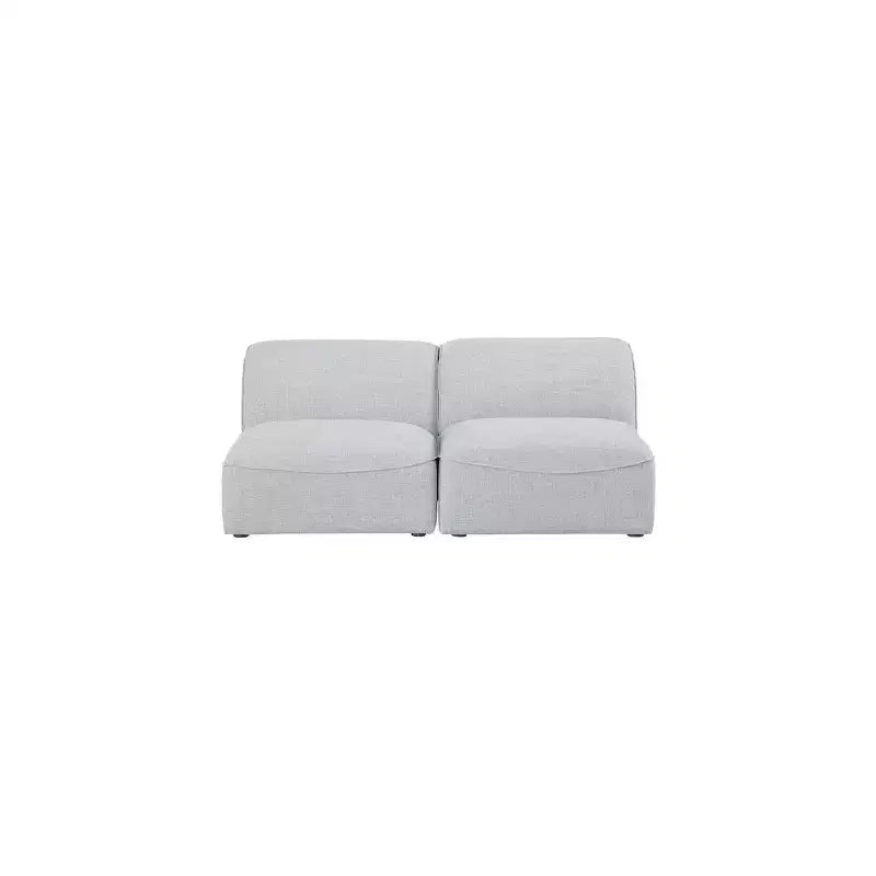 Meridian Furniture, Canapé modulable Miramar en tissu texturé lin résistant