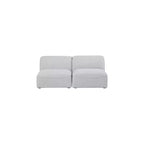 Meridian Furniture, Canapé modulable Miramar en tissu texturé lin résistant