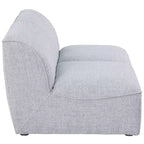 Meridian Furniture, Canapé modulable Miramar en tissu texturé lin résistant