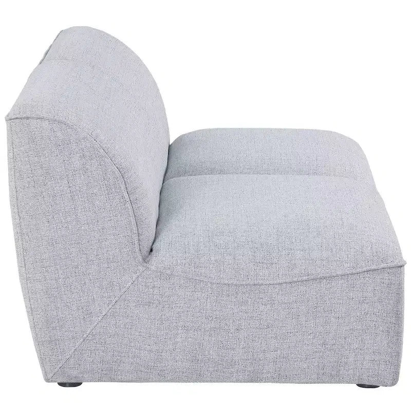 Meridian Furniture, Canapé modulable Miramar en tissu texturé lin résistant