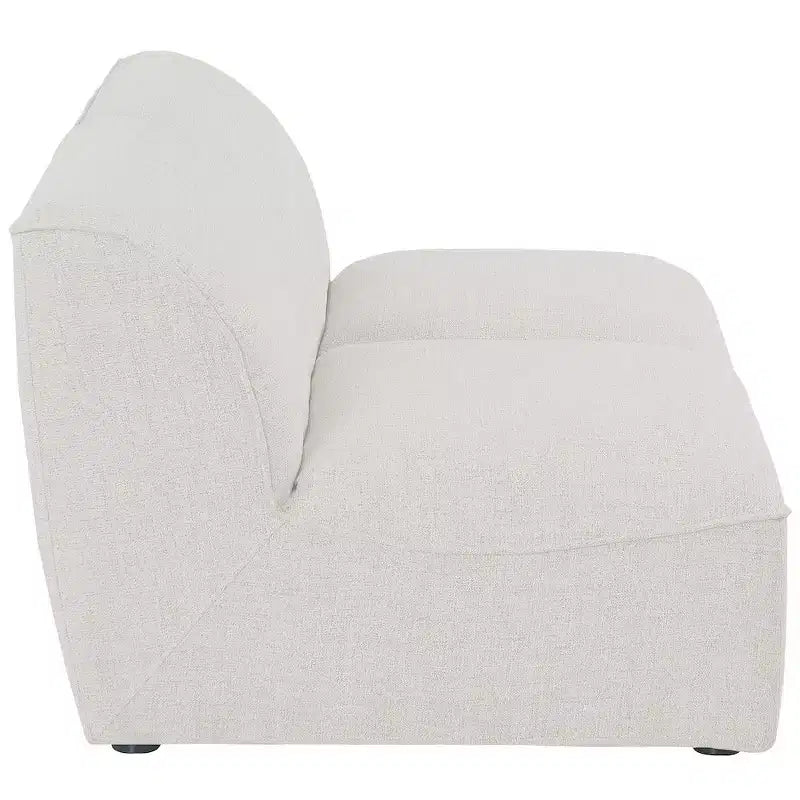 Meridian Furniture, Canapé modulable Miramar en tissu texturé lin résistant