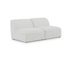 Meridian Furniture,Miramar Durable Linen Textured Modular Sofa