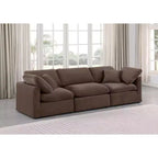 Meridian Furniture, Canapé modulaire en velours marron Indulge