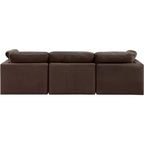 Meridian Furniture, Canapé modulaire en velours marron Indulge