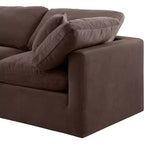 Meridian Furniture, Canapé modulaire en velours marron Indulge