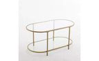 Karl Home Oval Glass Coffee Table