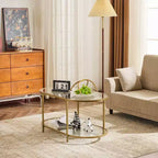Table basse ovale en verre Karl Home