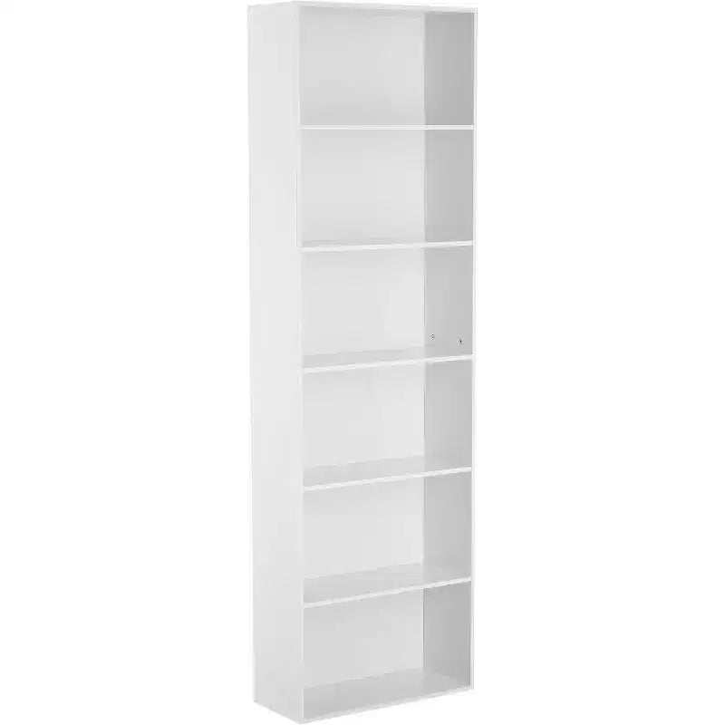 Étagère bibliothèque industrielle à 6 niveaux, étagère de rangement haute pour bureau à domicile, bibliothèque moderne de 180 cm pour salon, chambre à coucher, montage facile