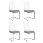 Chintaly Imports,Modern 2-Tone Contour Back Cantilever Side Chair - Set of 4
