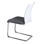 Chintaly Imports, chaise latérale cantilever moderne à dossier profilé bicolore – lot de 4