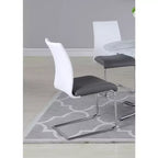Chintaly Imports, chaise latérale cantilever moderne à dossier profilé bicolore – lot de 4