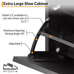 Meuble à chaussures avec 4 tiroirs basculants, Meuble à chaussures étroit, Organisateur de rangement de chaussures autoportant, Séparation sec et humide avec pieds en métal