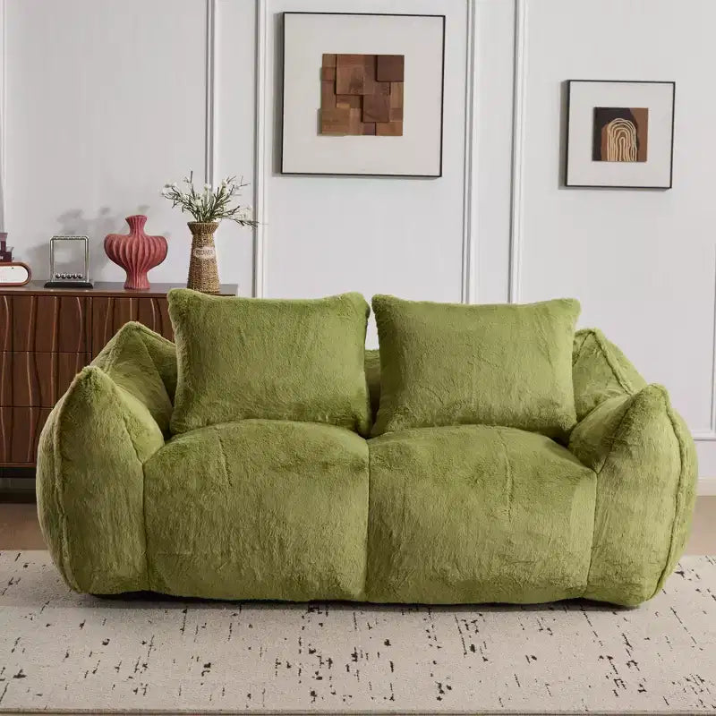 Canapé de sol Okak Ultra Doux et Moelleux en forme de pouf, avec oreillers dodus, Grand canapé paresseux pour salon et chambre