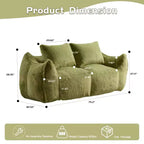 Canapé de sol Okak Ultra Doux et Moelleux en forme de pouf, avec oreillers dodus, Grand canapé paresseux pour salon et chambre