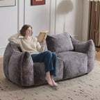 Canapé de sol Okak Ultra Doux et Moelleux en forme de pouf, avec oreillers dodus, Grand canapé paresseux pour salon et chambre