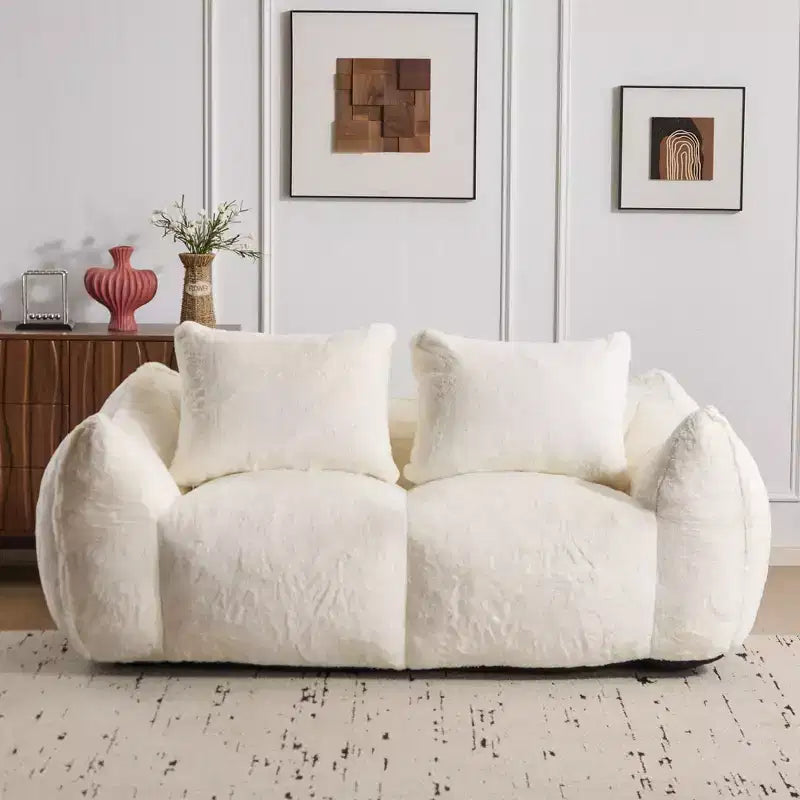 Canapé de sol Okak Ultra Doux et Moelleux en forme de pouf, avec oreillers dodus, Grand canapé paresseux pour salon et chambre