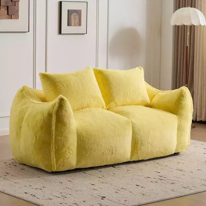 Canapé de sol Okak Ultra Doux et Moelleux en forme de pouf, avec oreillers dodus, Grand canapé paresseux pour salon et chambre