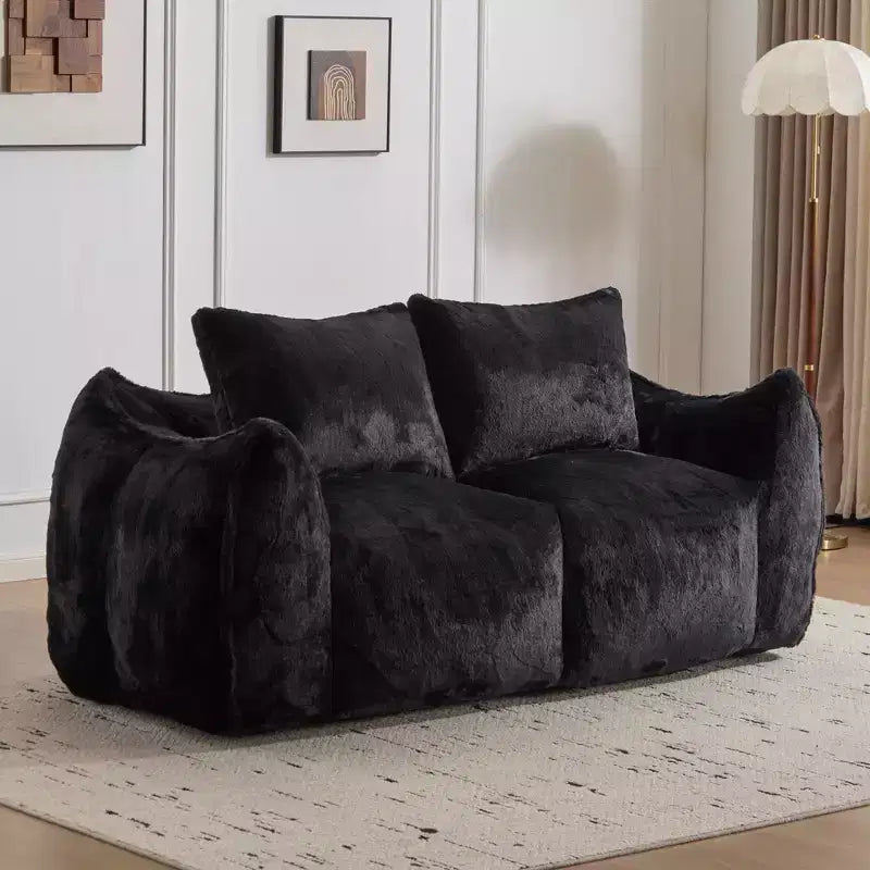 Canapé de sol Okak Ultra Doux et Moelleux en forme de pouf, avec oreillers dodus, Grand canapé paresseux pour salon et chambre