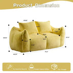 Canapé de sol Okak Ultra Doux et Moelleux en forme de pouf, avec oreillers dodus, Grand canapé paresseux pour salon et chambre