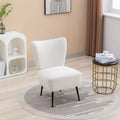 Living Room Chairs, Armless Accent Chair with Wooden Legs, Modern Upholstered Chair for Living Room, Bedroom, Office, Hotel