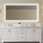 Large 72x36 LED Bathroom Mirror  Front/Rear Lights, Anti-Fog & Adjustable Brightness