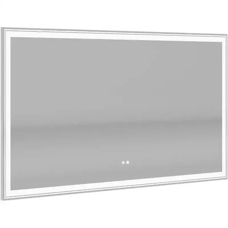 Grand miroir de salle de bain LED 183x91 cm Lumières avant/arrière, anti-buée et luminosité réglable