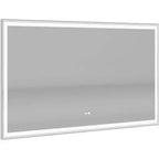 Grand miroir de salle de bain LED 183x91 cm Lumières avant/arrière, anti-buée et luminosité réglable