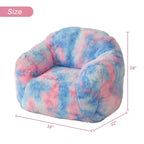 TROPOW Pouf géant, Fauteuil pouf en fausse fourrure pour enfants, Canapé pouf avec rembourrage, Canapé douillet, Fauteuil paresseux, Bleu
