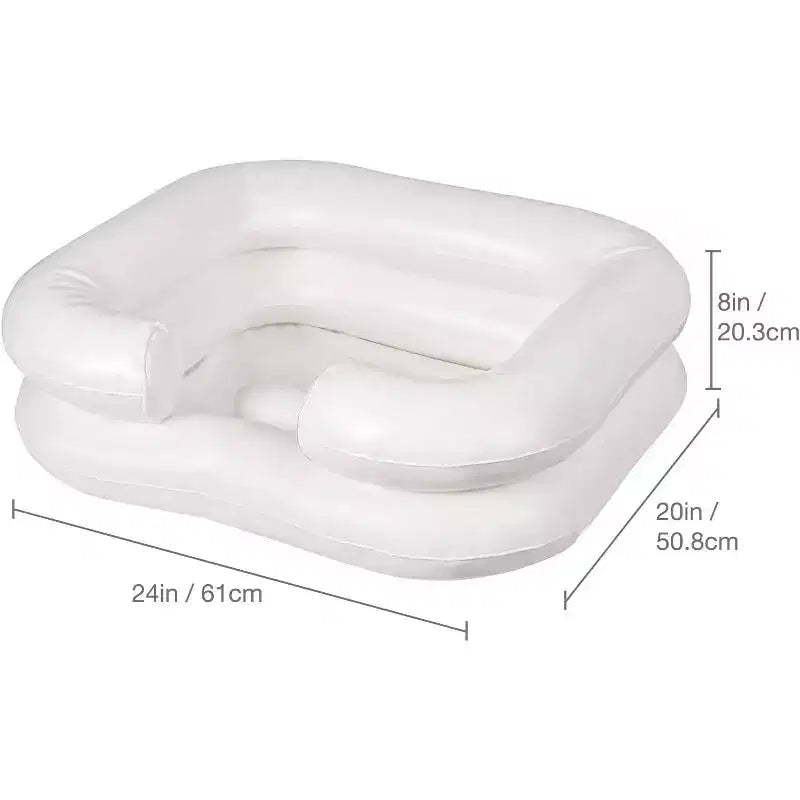 Bassin gonflable DMI pour le lavage des cheveux des personnes handicapées, blessées, âgées, enfants alités | Station de lavage de cheveux portable, bacs à shampoing portables pour la maison