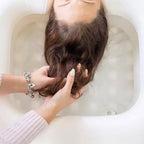 Bassin gonflable DMI pour le lavage des cheveux des personnes handicapées, blessées, âgées, enfants alités | Station de lavage de cheveux portable, bacs à shampoing portables pour la maison