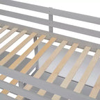 Lit mezzanine avec bureau et étagères, cadre de lit mezzanine en bois avec étagères de rangement et planche d'écriture