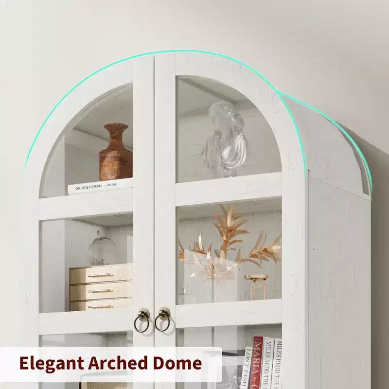 Bibliothèque haute en bois Coolmee de 180 cm avec portes et tiroirs, grand meuble de rangement pour bureau et salon