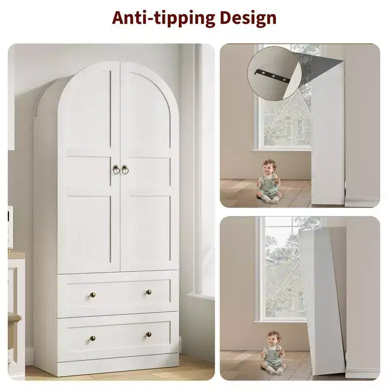 Bibliothèque haute en bois Coolmee de 180 cm avec portes et tiroirs, grand meuble de rangement pour bureau et salon