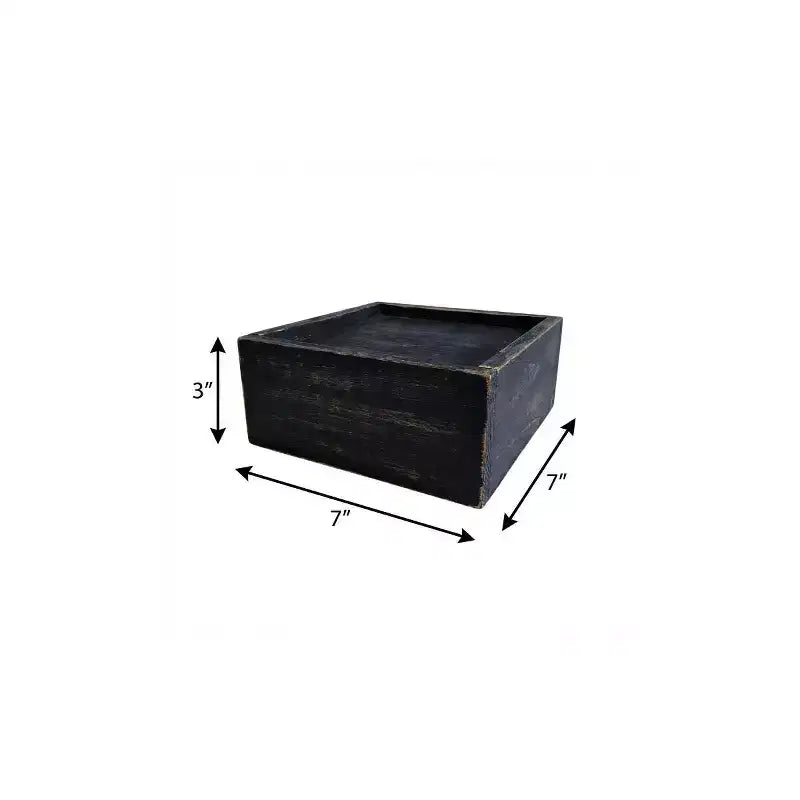 HomeRoots 7 Étagère flottante murale en bois noir avec lumière LED