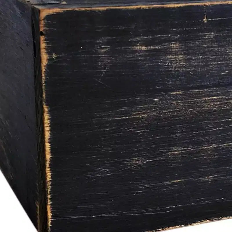 HomeRoots 7 Étagère flottante murale en bois noir avec lumière LED