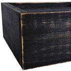 HomeRoots 7 Étagère flottante murale en bois noir avec lumière LED