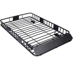 150LB Heavy Duty Roof Rack Basket, 66.1x39.4 Universal Roof Rack Cargo Carrier Basket Rooftop Luggage Holder Weather Resistant Top Mount Cargo Rack