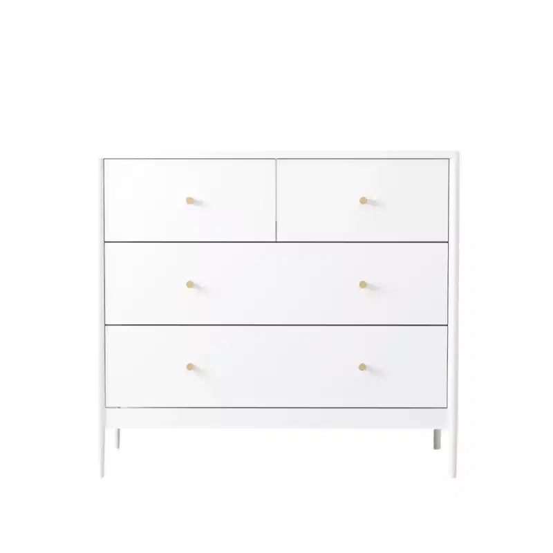 Commode à 4 tiroirs pour enfant, buffet, armoire latérale de rangement, blanc - ModernLuxe