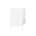 Commode à 4 tiroirs pour enfant, buffet, armoire latérale de rangement, blanc - ModernLuxe