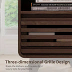 SOLACE FURNITURE Table de Chevet avec Tiroir de Rangement Grille Table d'Appoint