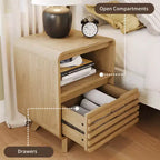 SOLACE FURNITURE Table de Chevet avec Tiroir de Rangement Grille Table d'Appoint