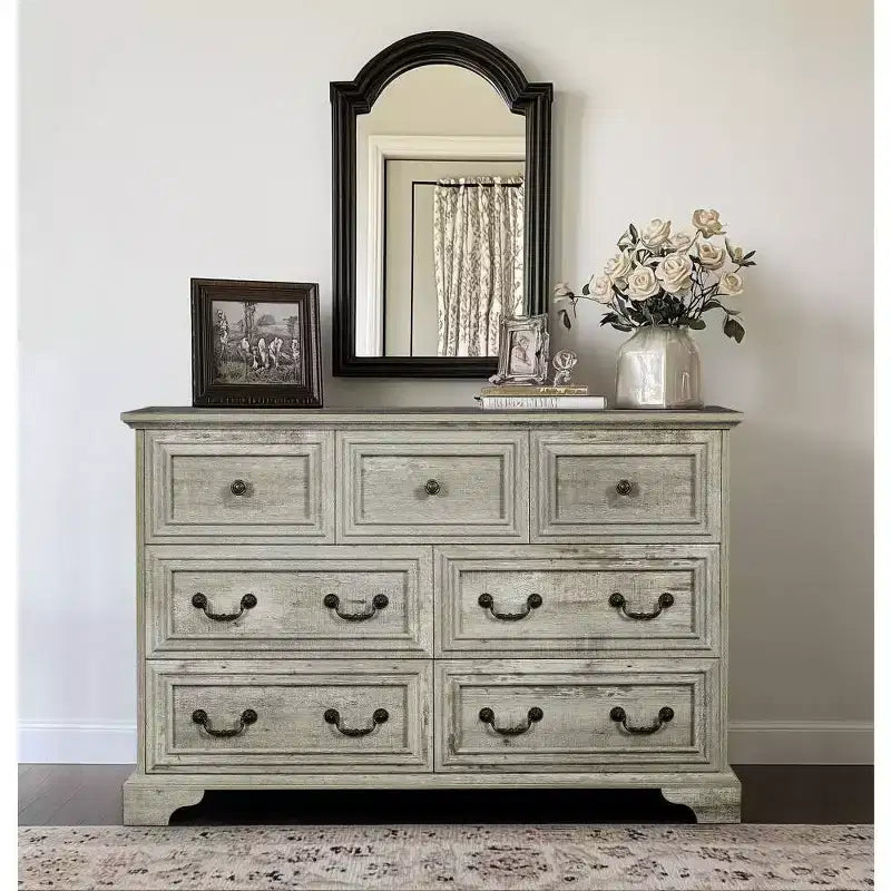GDFStudio Graham Farmhouse 47.5 Wood Dresser with 7 Drawers